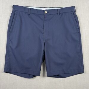 Peter Millar Shorts Mens Size 36 Chino Navy Blue Stretch Casual Golf Classic Fit